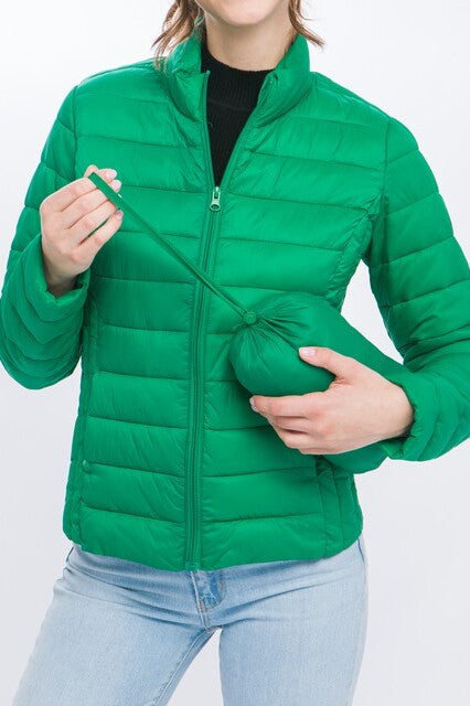 Ultra Lightweight Padded Thermal Zip Up Jacket - FashionJOA