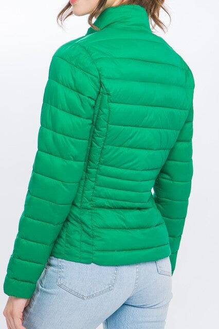 Ultra Lightweight Padded Thermal Zip Up Jacket - FashionJOA