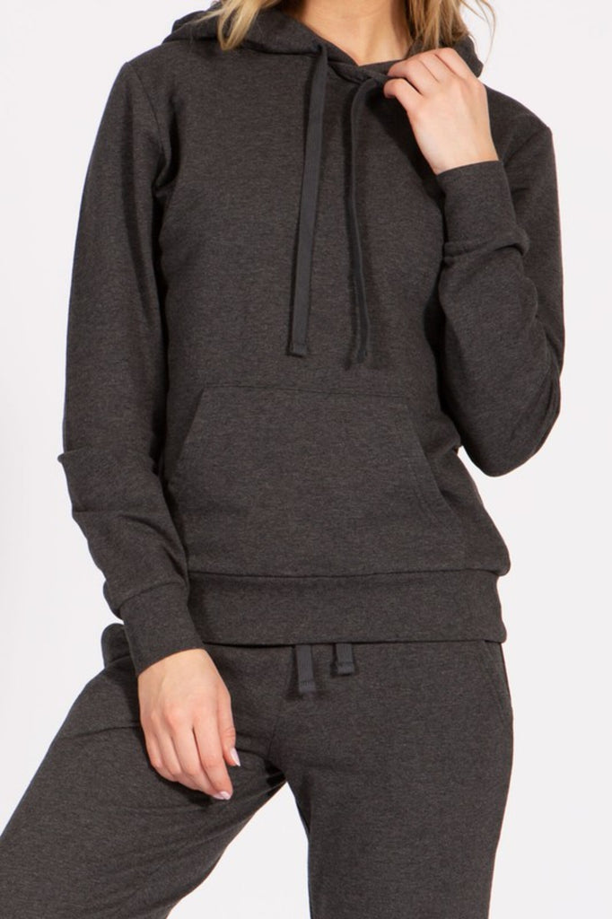 Women's French Terry Pullover Hoodie and front kangaroo pocket - FashionJOA