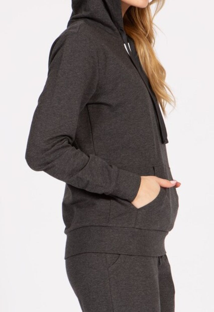 Women's French Terry Pullover Hoodie and front kangaroo pocket - FashionJOA