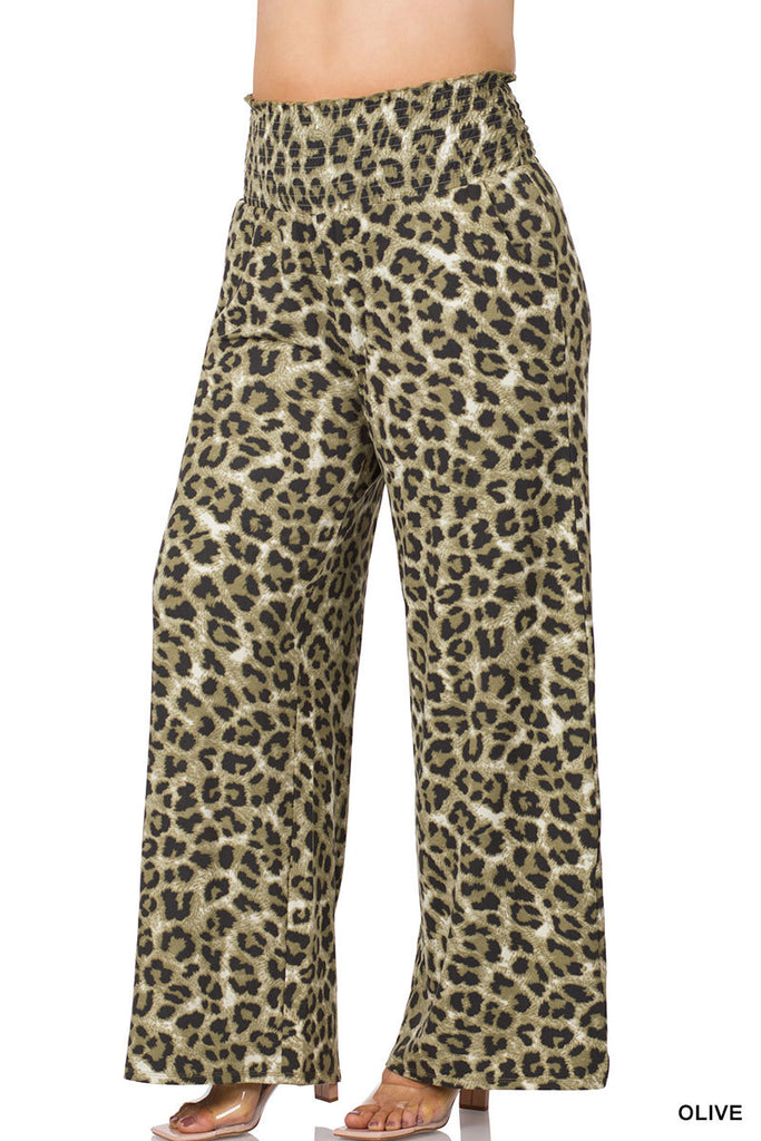 Plus size, Leopard print lounge pants - FashionJOA