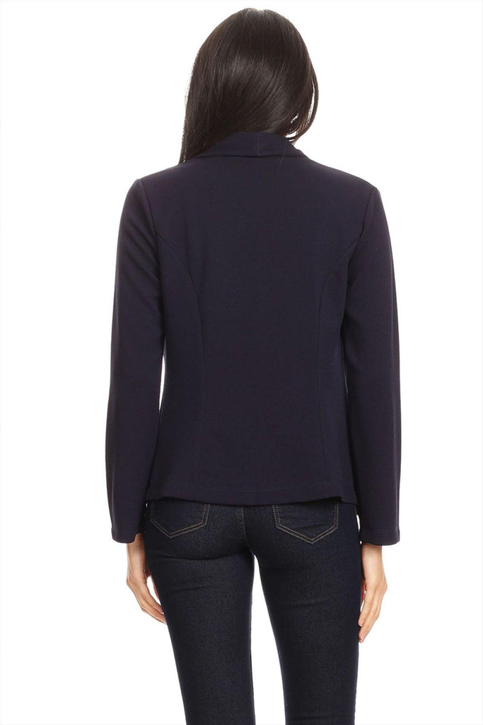 Women's Casual Long Sleeves Office Workwear Solid Blazer Jacket S-3XL - FashionJOA