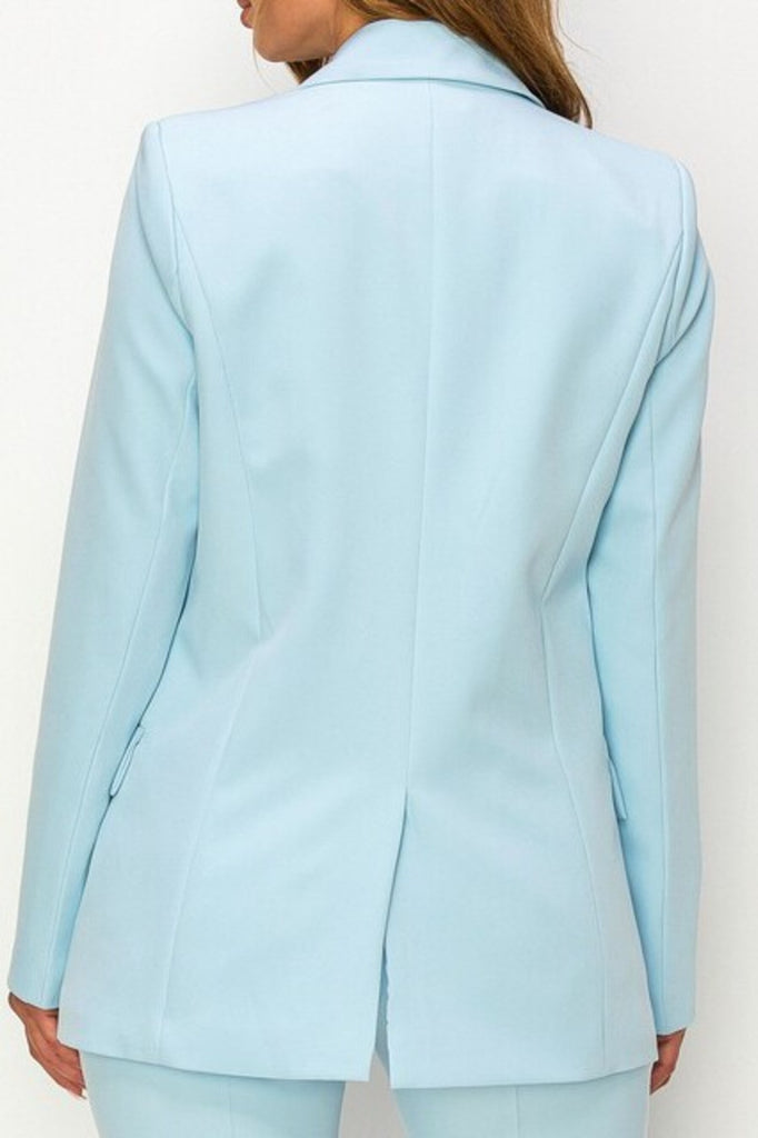 Women's Long Sleeve Single Button Jacket - FashionJOA