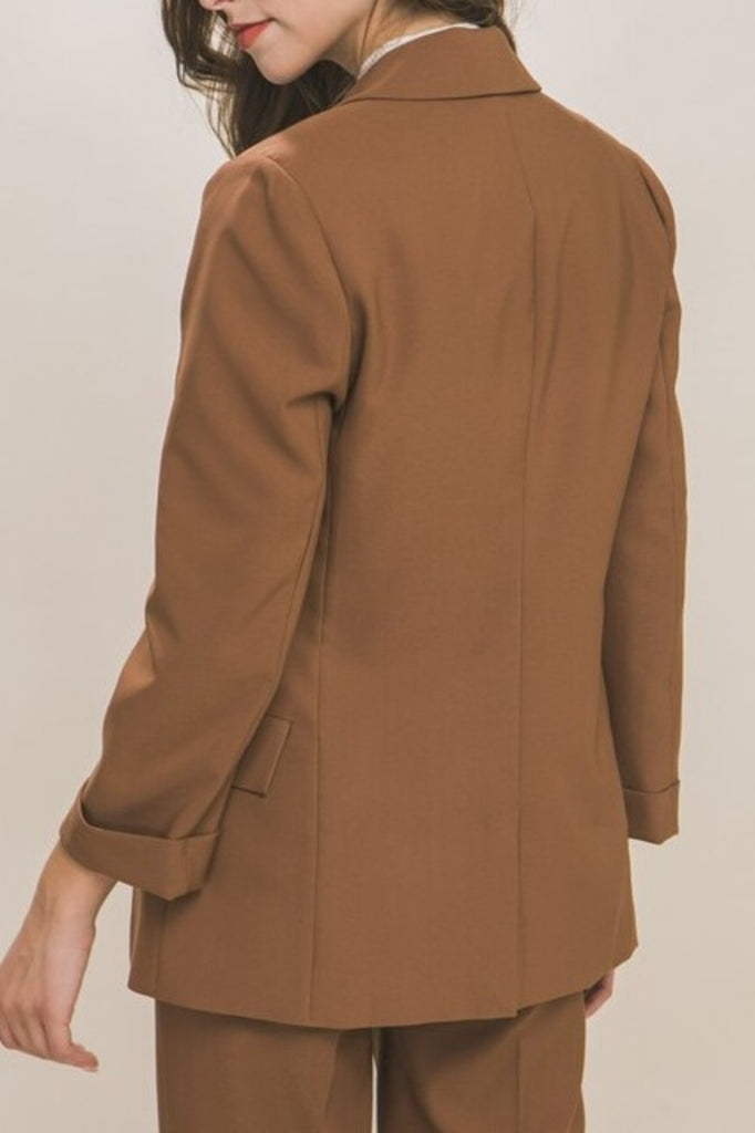 Women's Woven Solid Vertigo Blazer - FashionJOA