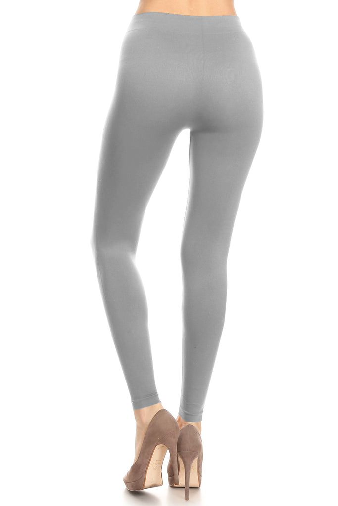Women's Seamless Casual Full Length Elastic High Waist Solid Basic Running Yoga Leggings - FashionJOA