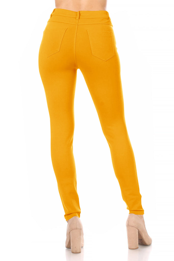 Women's Casual Skinny Ponte Mid-Rise Pants - FashionJOA