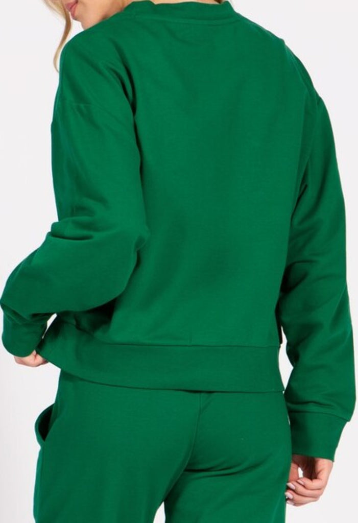 Women's French Terry Pullover Crewneck Sweatshirt - FashionJOA