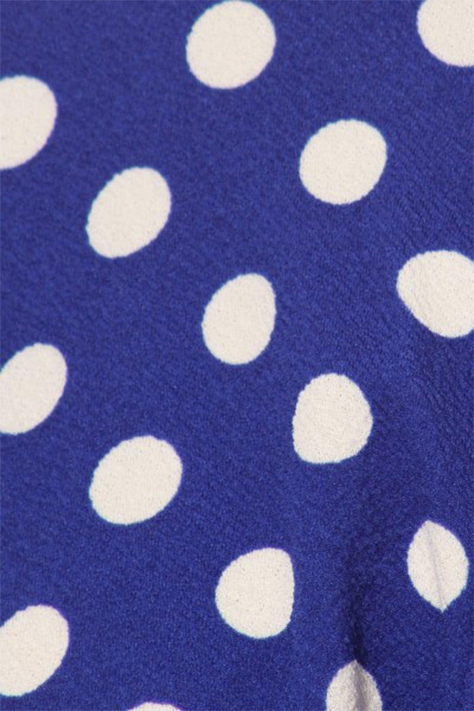 Women's Casual A-Line Pleated Polka Dot Printed Pull On Mini Skirt FashionJOA