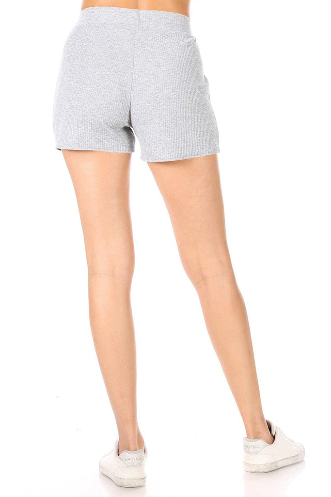 Women's Casual Drawstring Solid Knit Shorts Pants FashionJOA