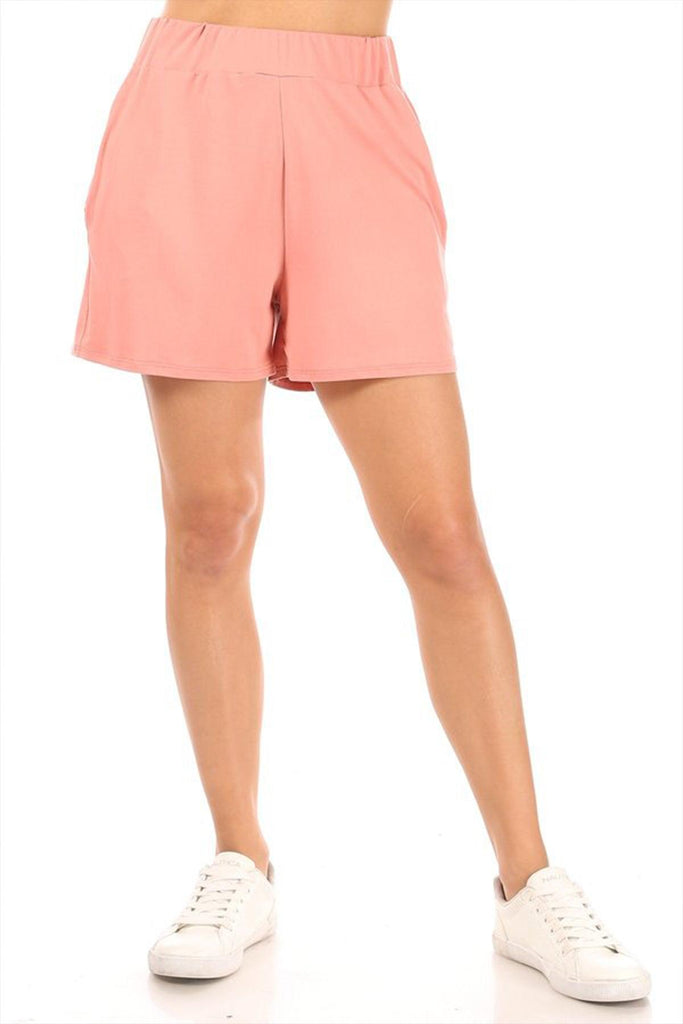 Women's Casual Elastic Basic Solid Pants Shorts FashionJOA