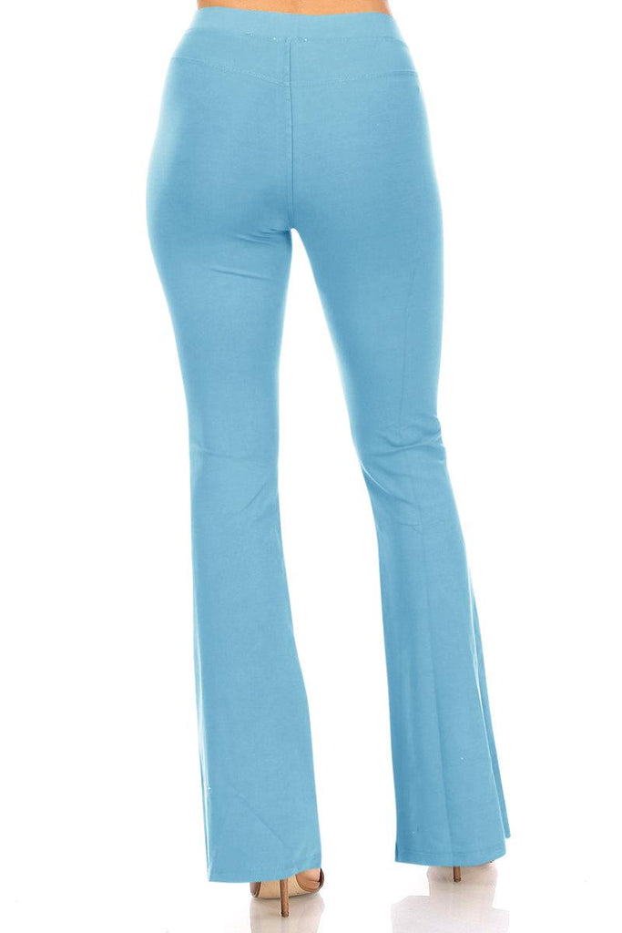 Women's Lightweight Comfy Elastic High Waist Loungewear Flared Casual Solid Pants S-3XL FashionJOA