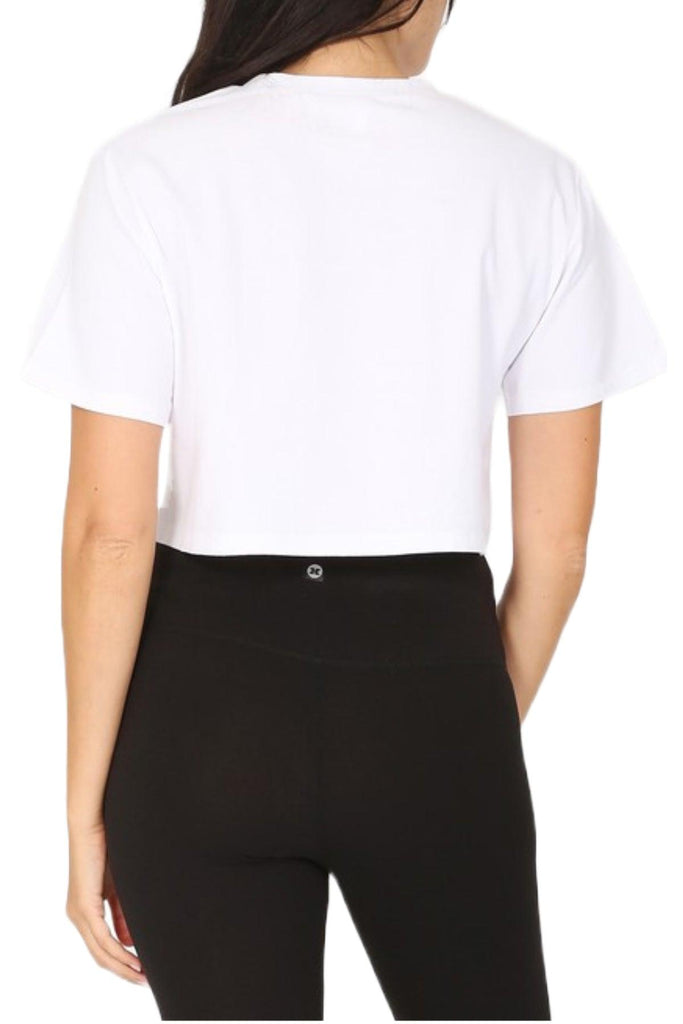 Women's Oversized Short Sleeve Cropped T-Shirt FashionJOA