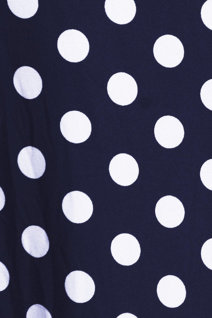 Women's Polka Dot Comfy Foldable Waist Loose Fit A-Line Loungewear Long Maxi Skirt FashionJOA