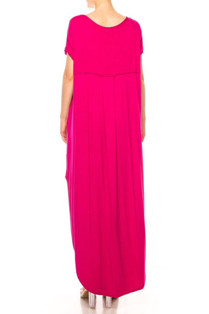 Women's Solid Color Oversized Maxi Dress FashionJOA